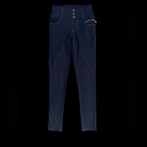 Dark Blue Pinstripe Pants